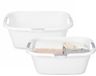 Storage Solutions panier à linge - 2x - 35 litre - blanc - plastique