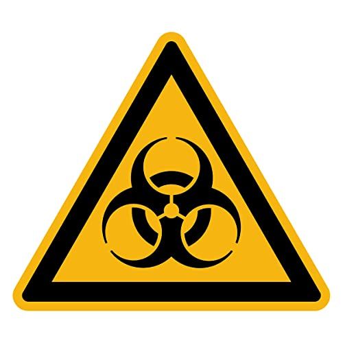 Ambiance Sticker Gevaar Waarschuwing Sticker - Biologisch Risico - 60x60cm - Waterdicht & UV-Bestendig
