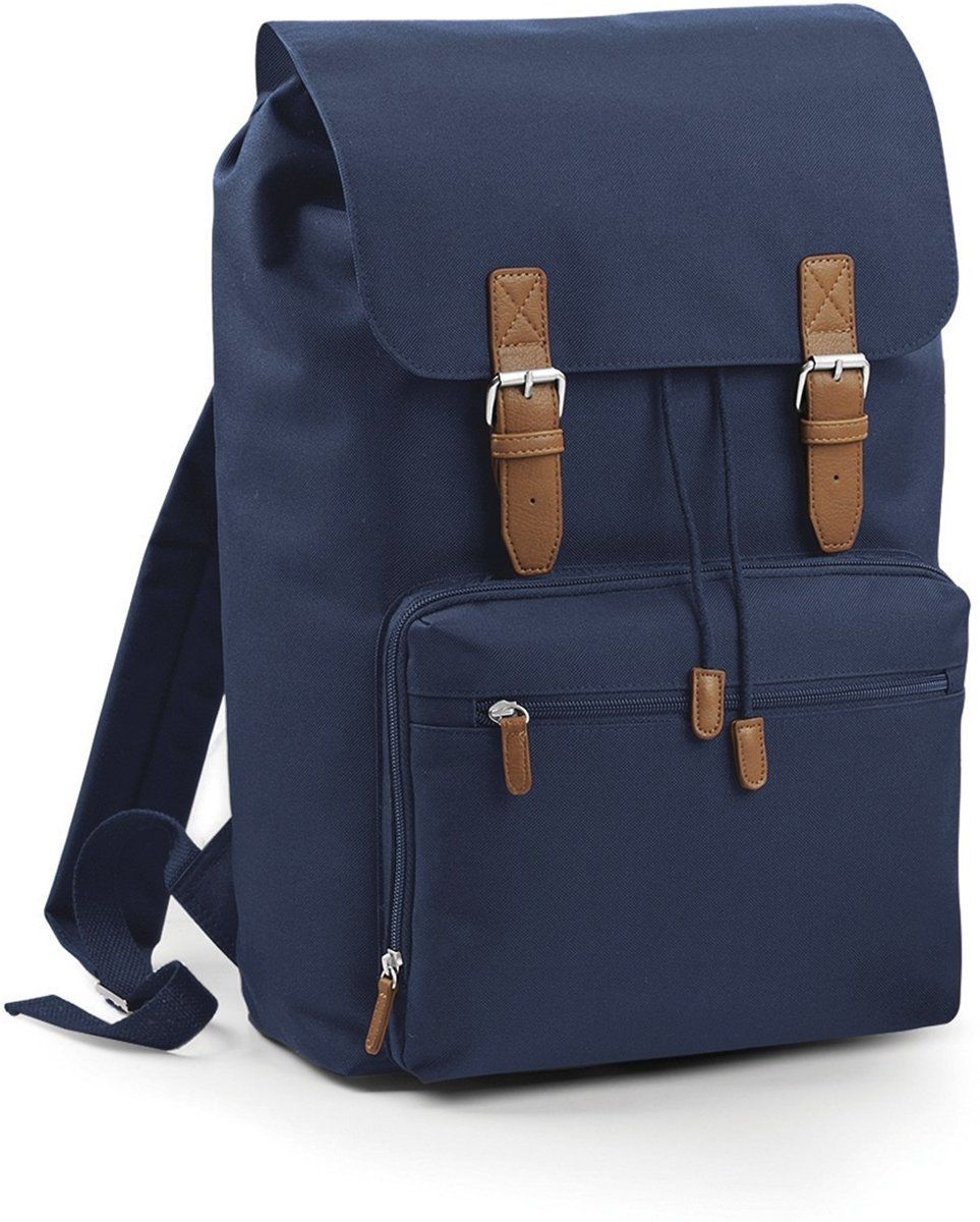 Bagbase Vintage Laptop Rugzak French Navy 18 Liter - Polyester