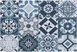 Secret de Gourmet Rechthoekige placemat mozaiek blauw - vinyl - 45 x 30 cm