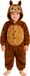 FIESTAS GUIRCA Lulu Monsterkostuum voor kinderen (5-6 jaar/123 cm), pyjama met capuchon, dierenkostuums voor carnaval, kostuumfeesten, verjaardagen en Halloween, uniseks, bruin