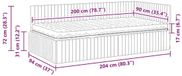 vidaXL Hoekbedframe met Matras en Hoofdeinde, 2 stuks, Crème Fluweel