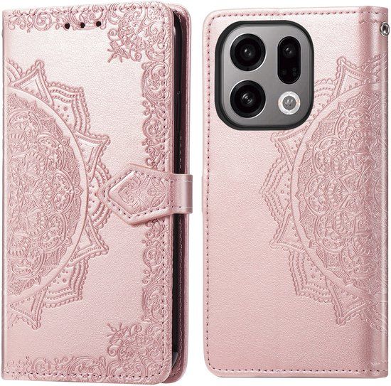 imoshion Hoesje - Geschikt voor Oppo Find X9 - Mandala Bookcase - Rose Gold