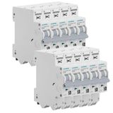 SIEMENS - Set van 10 autostroomonderbrekers P+N 20A