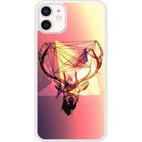 Apple Bedrukt siliconen hoesje compatibel met iPhone 12 Cerf Hipster