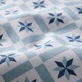 Bedrukt Origin - CHARLIE - Bamboe Dekbedovertrek 260x240cm Wit/blauw