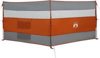 vidaXL Windscherm camping waterdicht 340x130 cm grijs en oranje
