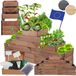 Modo24 ZP09 Carré Potager Surélevé En Escalier Modulable, Bois De Pin, Herbes/légumes, Jardin/terrasse/balcon, 54x117x30 Cm, Marron
