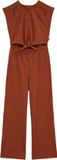 WE Fashion Meisjes jumpsuit met structuur en knoopdetail