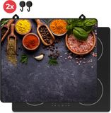KitchyMist Inductie Beschermer Kruiden en Specerijen 60x52cm - Afdekplaat voor Kookplaat