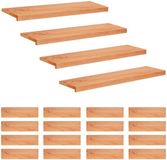vidaXL - Trapmatten - 20 stuks - Lak - 90 x 30 x 2 cm - Massief beukenhout