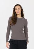Athlecia Dames-T-shirt met lange mouwen Lankae Bruin Katoen/Elastaan XS