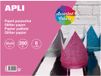 APLI Kids glitterpapier knutselpapier 32x24 cm 280 gr 6 vellen multicolor.