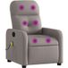 Fauteuil Relax Fauteuil de Massage Inclinable Taupe Tissu
