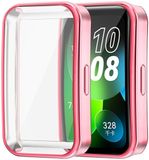 By Qubix Qubix TPU Bescherm Case Roze Geschikt voor Huawei Band 10 / 9 / 8