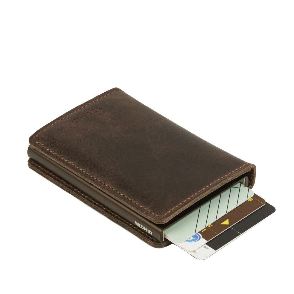 Secrid Slim Wallet Portemonnee vintage chocolate - donkerbruin