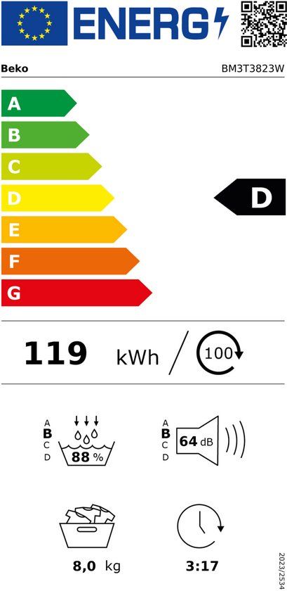 Beko BM3T3823W - Wit