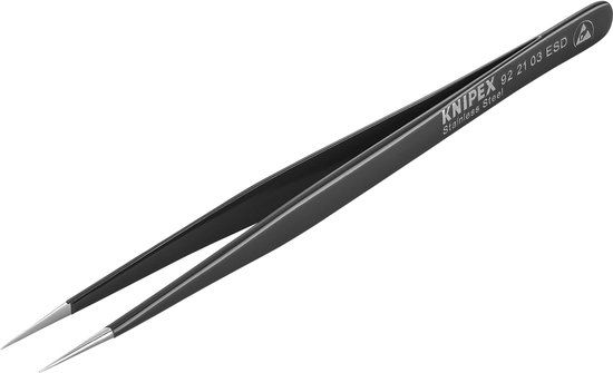 Knipex 92 21 03 ESD Pincet ESD 1 stuks Spits, fijn, extra dünn 140 mm