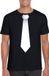 Bellatio Decorations Shoppartners Bv Zwart t-shirt met witte stropdas heren S