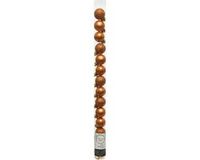 Decoris Mini kerstballen - 14x st - cognac bruin - D3 cm - kunststof