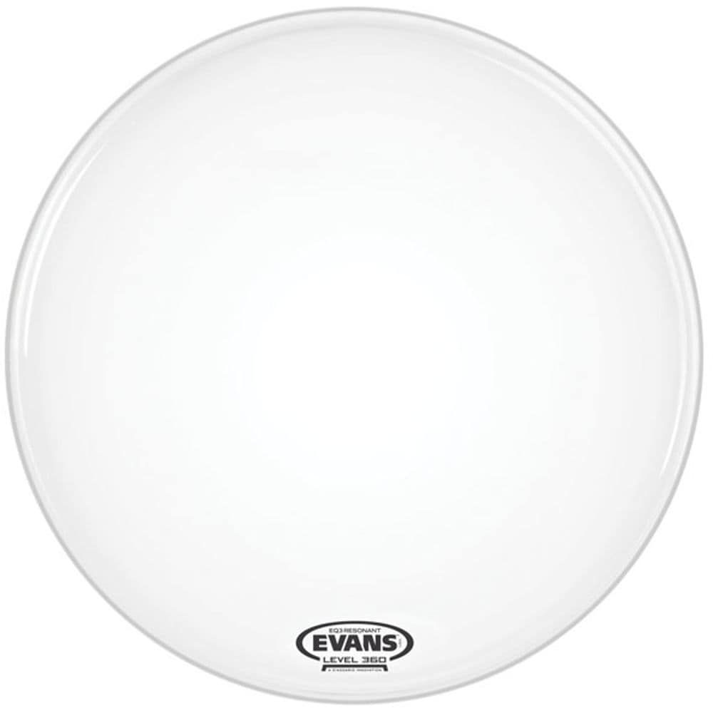 Evans BD26RGCW-NP EQ3 No Port Coated White 26 inch bassdrumvel