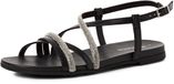 Tamaris Dames Platte Sandalen Zwart