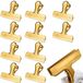 Holland Connections 10 clips de fermeture en acier inoxydable, clips de documents multifonctionnels, adaptés pour fermer et emballer des lettres, forte résilience - Or