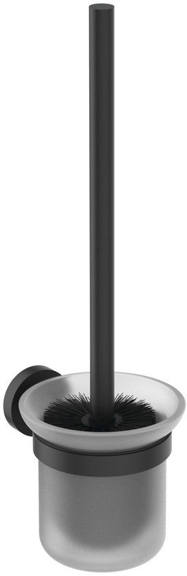 Ideal Standard Wc borstel met houder, zwart/satijn glas