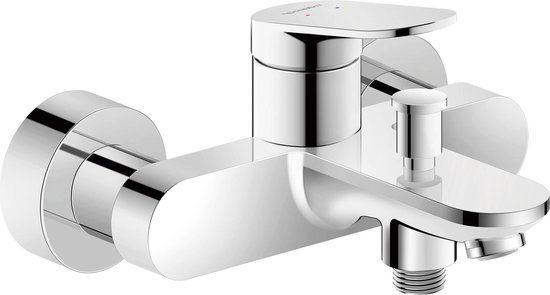 Duravit Wave eengreeps Badmengkraan opbouw Chroom Hoogglans | Thermostatisch | 3 jaar garantie