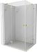 Mexen Lunar Duo porte battante cabine de douche gauche 120 x 95 cm, transparent, or brossé