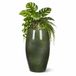 Mica Decorations Hoge bloempot Lester - groen - glanzend - keramiek - 50 x 30 cm - vaas