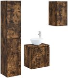 vidaXL Badkamermeubel Set Gerookt eiken 33 x 34,5 x 160 cm