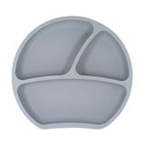 Kindsgut Siliconen Babybord met Zuignap, 3 Vakken, Donkergrijs