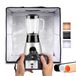NK Opvouwbare lichtbox voor fotostudio, 70 x 70 cm, 160 leds, 3 lichttemperaturen, instelbare helderheid x 10, RA90, kleine producten, sieraden, draaggreep voor transport (3 gekleurde achtergronden)