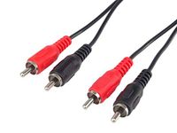 PremiumCord Cinch-kabel 5 m, 2x RCA stekker op 2x RCA RCA-stekker, audio video verbindingskabel, stereo, voor tv, mobiele telefoons, MP3, HiFi, kleur zwart