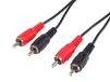 PremiumCord Cinch-kabel 5 m, 2x RCA stekker op 2x RCA RCA-stekker, audio video verbindingskabel, stereo, voor tv, mobiele telefoons, MP3, HiFi, kleur zwart