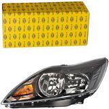 HELLA 1LE 354 257-081 Halogeen Koplamp - voor o.a. Ford Focus II (DA_, HCP, DP) - Titanium - Zwart - voor linksrijdend verkeer - rechts