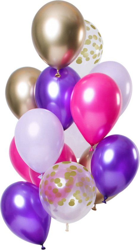 Folat Ballonnen Purple Posh 30cm - 12 stuks