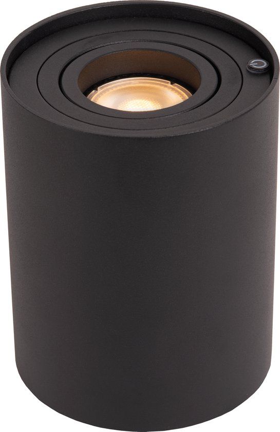 Lucide TUBE - Tafellamp - Ø 9,6 cm - LED 3 StepDim - GU10 - 1x5W 2700K - Zwart