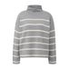 s.Oliver pull en maille rayé avec laine - gris/écru