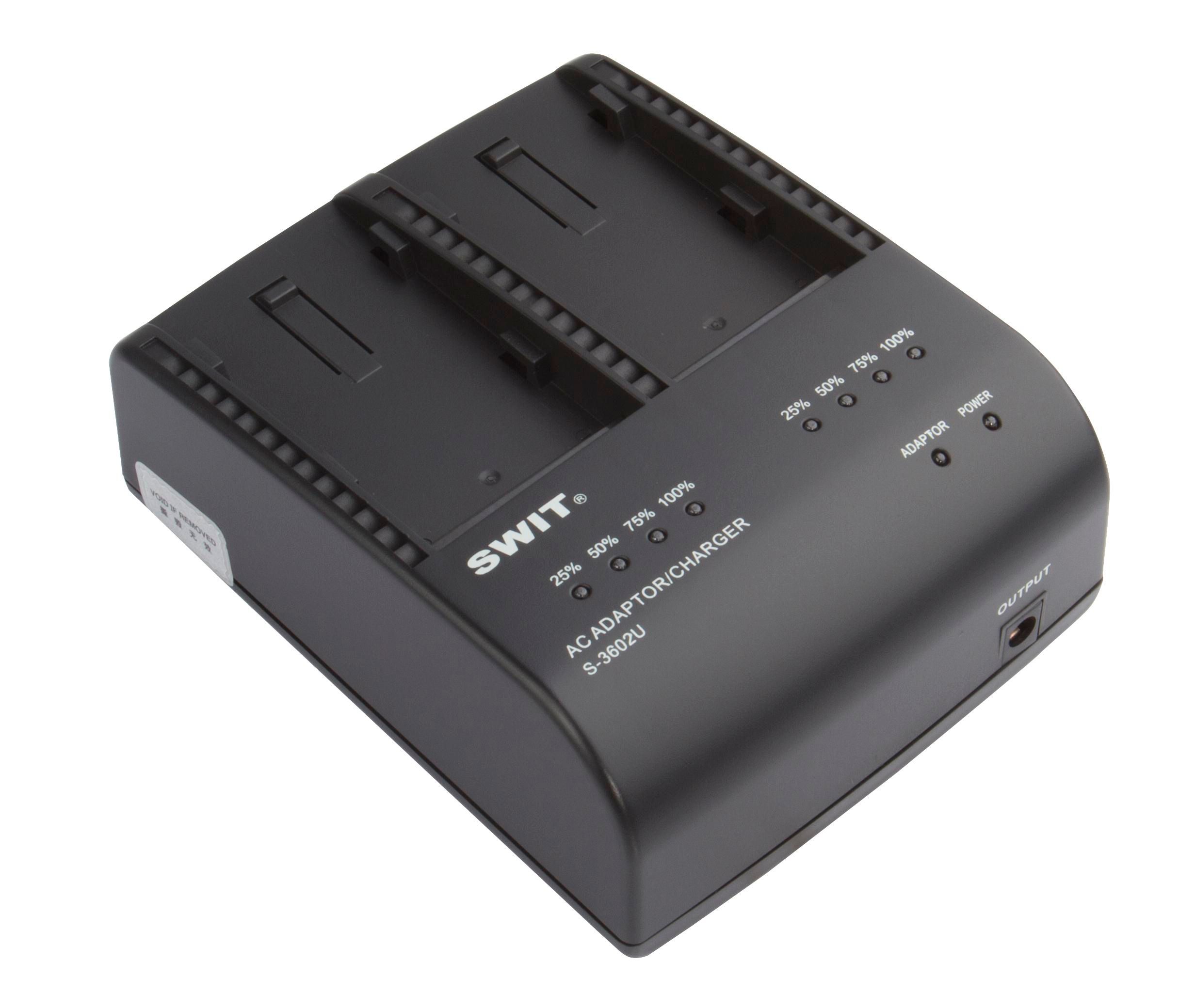 Swit S-3602U - Batterij oplader - Zwart