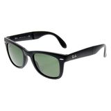 Ray-Ban Folding Wayfarer RB4105 601S Zonnebril Zwart Groen 50 mm