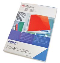 GBC HiGloss Couvertures de reliure 250 grammes Bleu (100)