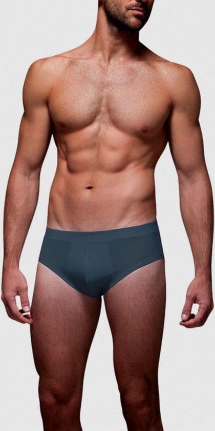 Merkloos / Sans marque Herenslip - Biokatoen - Grijs - S