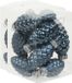 Merkloos / Sans marque Othmar Decorations - 24x Dennenappel kersthangers - glas - donkerblauw - 6 cm mat - glans - kerstboomversiering