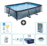 EXIT Toys EXIT Rechthoekig Stone Frame Zwembad - 300 x 200 x 65 cm
