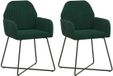 vidaXL Eetstoelen 2 stuks fluweel Donkergroen 55 x 50 x 84 cm