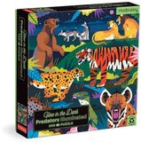 MUDPUPPY Puzzle phosphorescente - Prédateurs terrestres - 51x51cm - 500 pièces