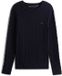 Tommy Hilfiger Heren Gebreide Trui Ronde Hals Lange Mouw Katoen Classic Navy XS