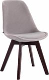 CLP Borneo V2 Chaise de salle à manger - Velours gris noyer